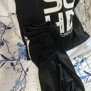 Black and white 2 piece suit